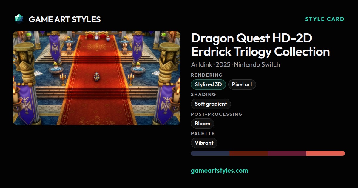 Gradient Soft Pink Hd Dragon Quest HD-2D Erdrick Trilogy Collection art style · Game Art Styles