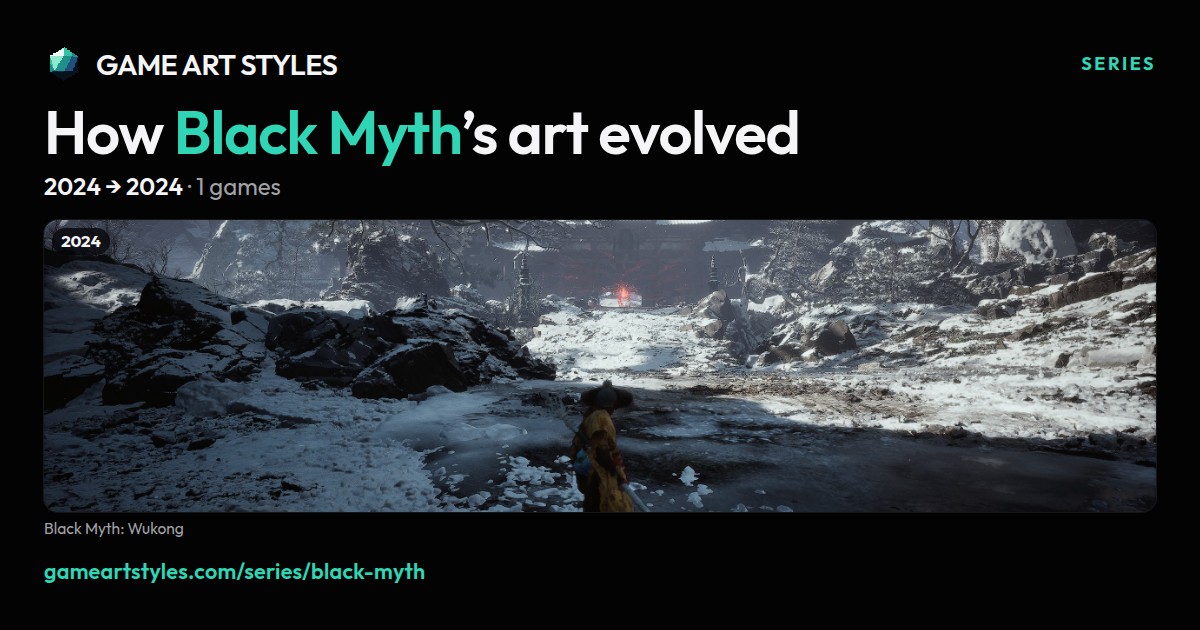 Black Myth art evolution poster, 2024 to 2024