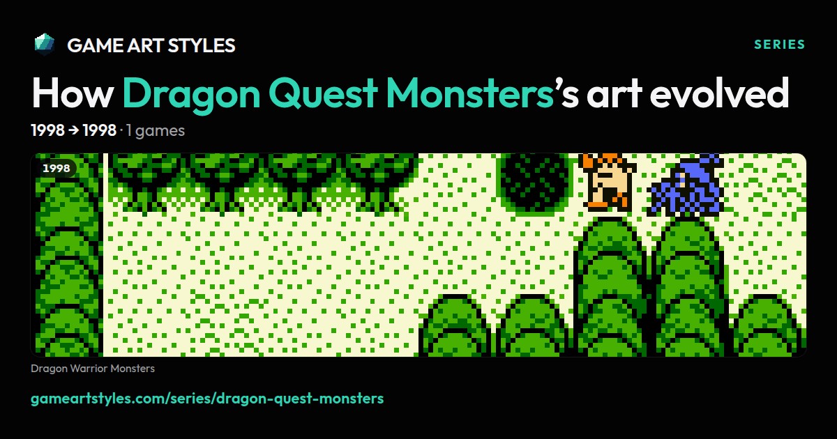Dragon Quest Monsters art evolution poster, 1998 to 1998