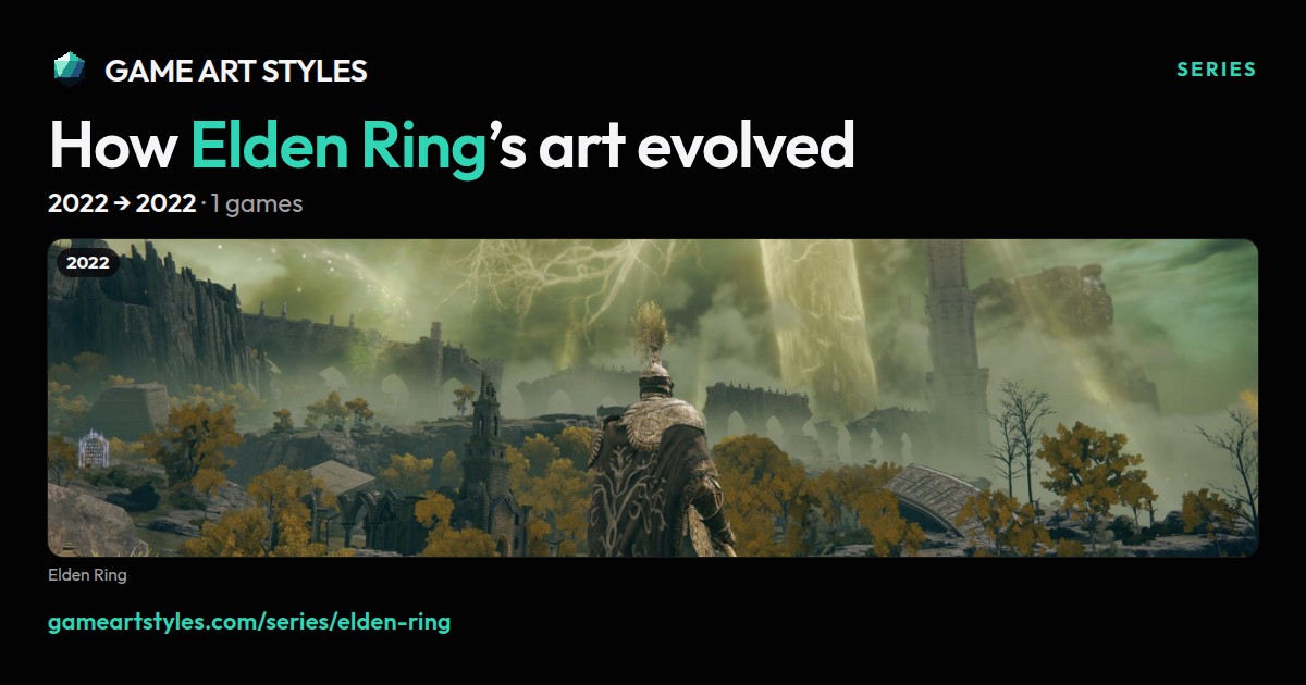 Elden Ring art evolution poster, 2022 to 2022