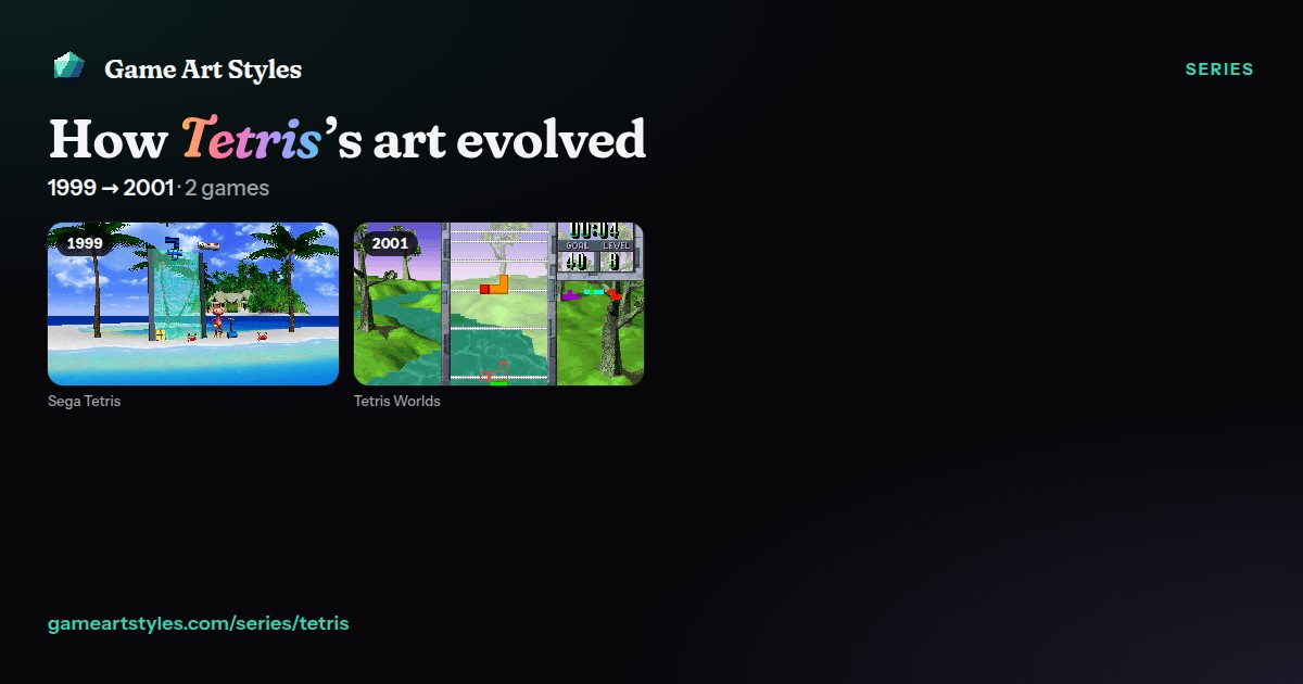 Tetris art evolution poster, 1999 to 2001