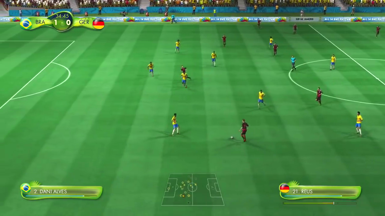 [2014 FIFA World Cup Brazil](https://en.wikipedia.org/wiki/2014_FIFA_World_Cup_Brazil_(video_game)) screenshot: realistic, three-quarter, no outlines, realistic lighting (environment)