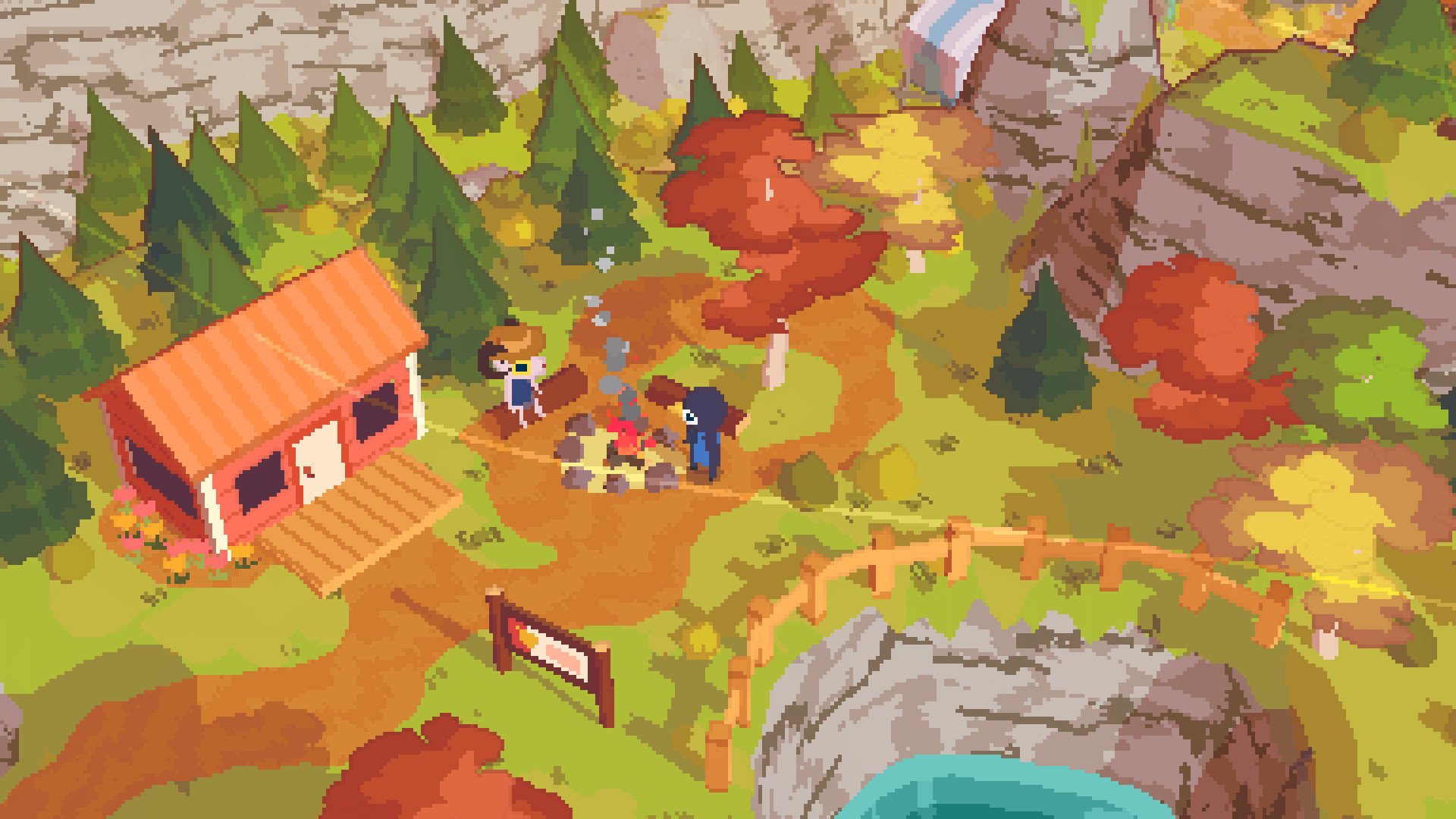 A Short Hike screenshot: low-poly, three-quarter, no outlines (environment)