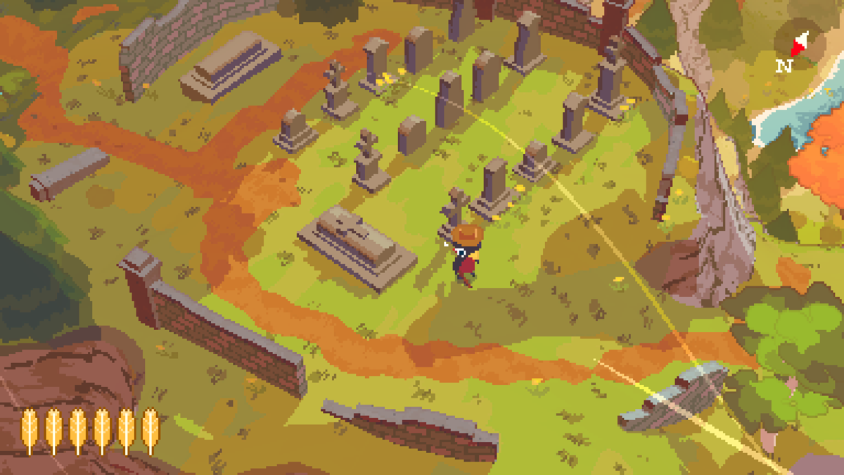 A Short Hike screenshot: low-poly, three-quarter, interior lines, flat / unlit (environment)