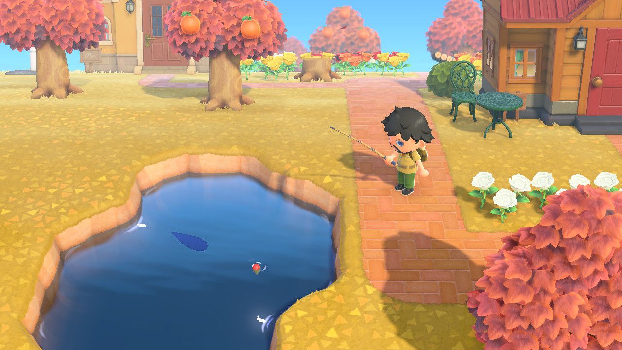 Animal Crossing: New Horizons screenshot: stylized 3d, third-person, three-quarter, no outlines, soft gradient (environment)