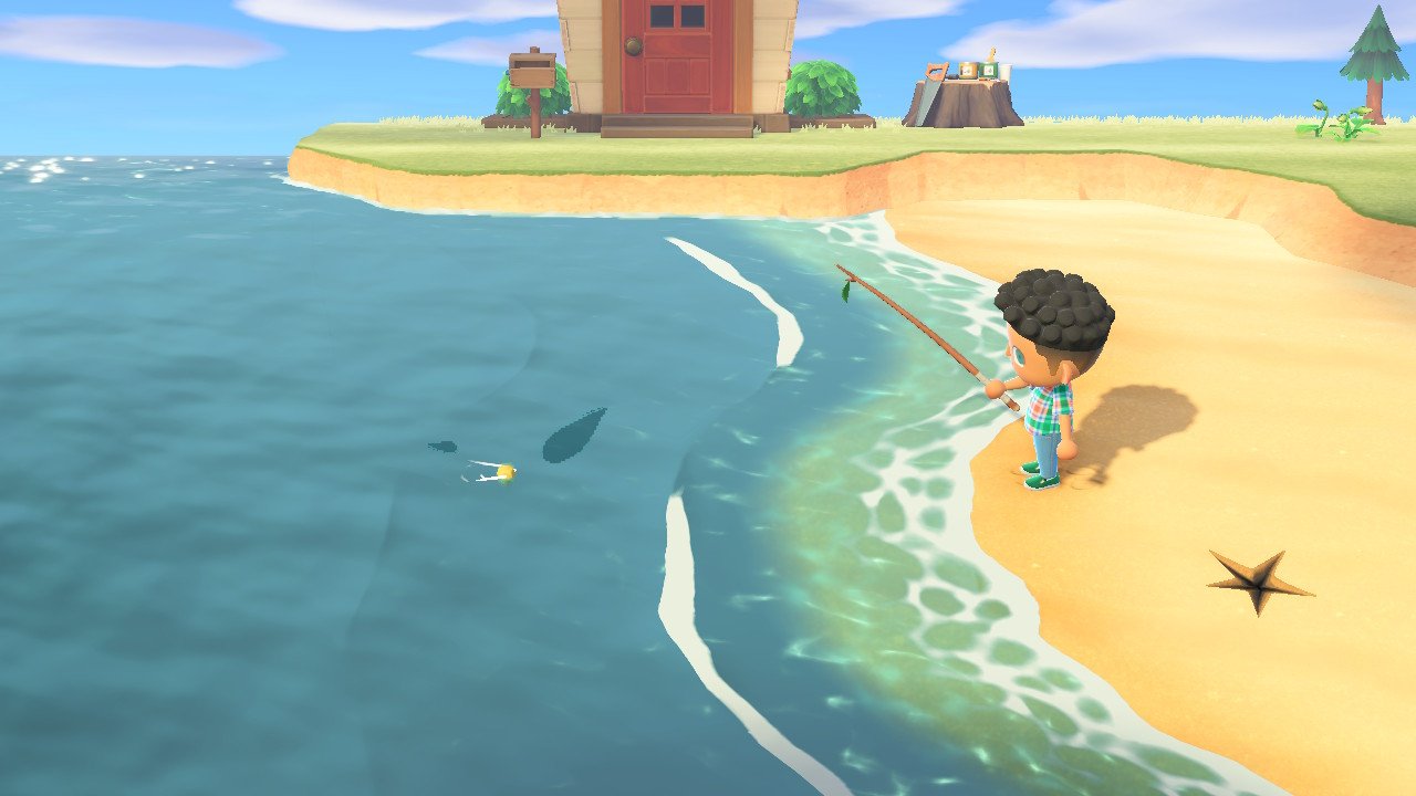 Animal Crossing: New Horizons screenshot: stylized 3d, third-person, three-quarter, no outlines, soft gradient (environment)