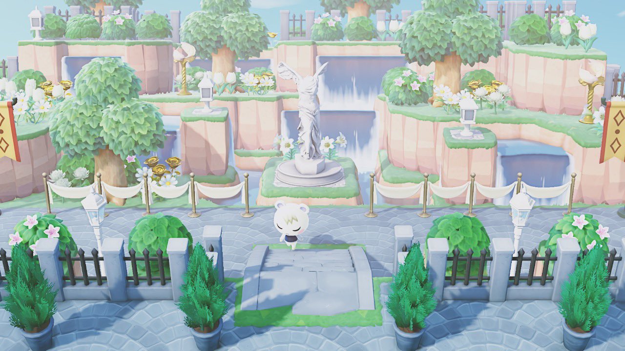 Animal Crossing: New Horizons screenshot: stylized 3d, third-person, three-quarter, no outlines, soft gradient (environment)