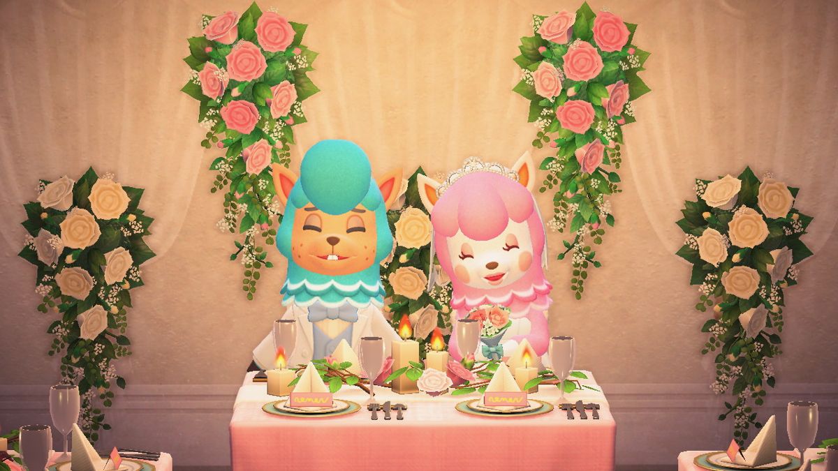 Animal Crossing: New Horizons screenshot: stylized 3d, third-person, three-quarter, no outlines, soft gradient (environment, character)