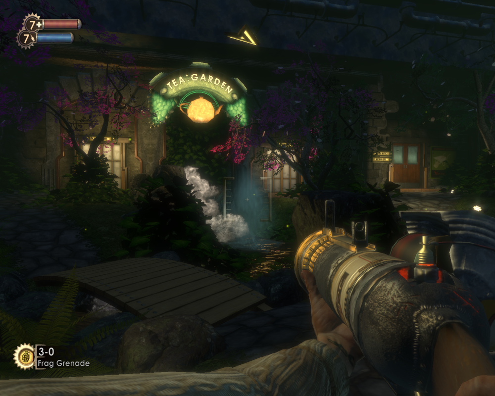 BioShock screenshot: realistic, first-person, no outlines, soft gradient (environment)