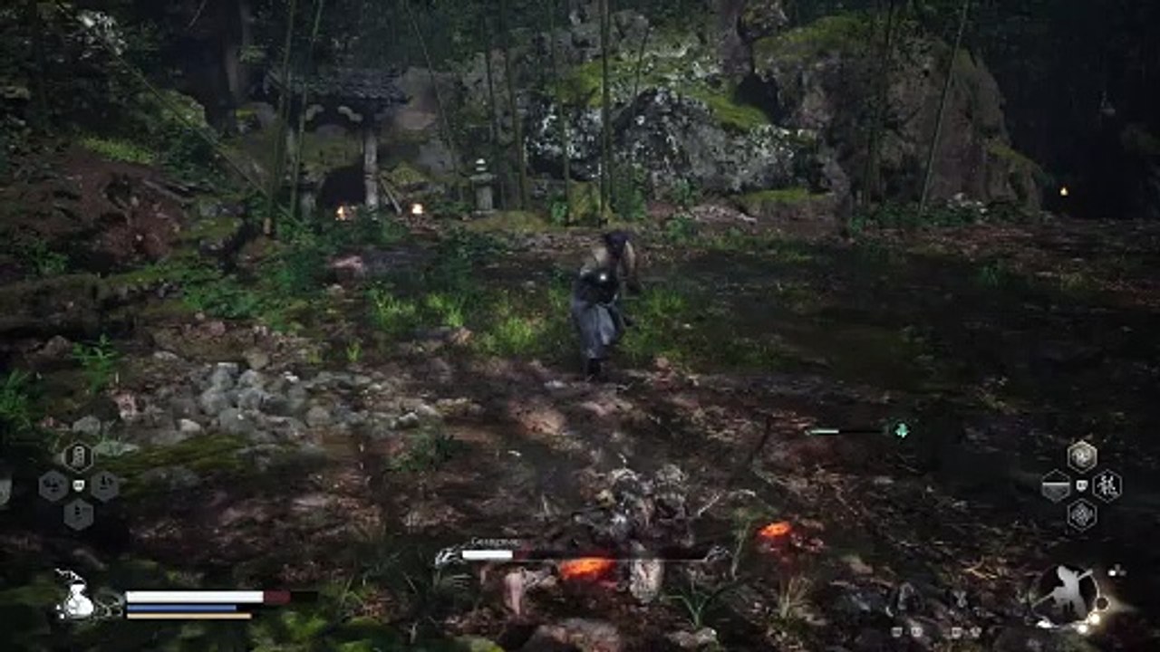 Black Myth: Wukong screenshot: realistic, third-person, no outlines, realistic lighting (environment, combat)
