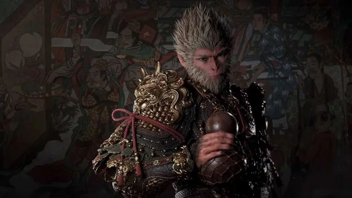 Black Myth: Wukong screenshot: realistic, third-person, no outlines, realistic lighting (character, cutscene)