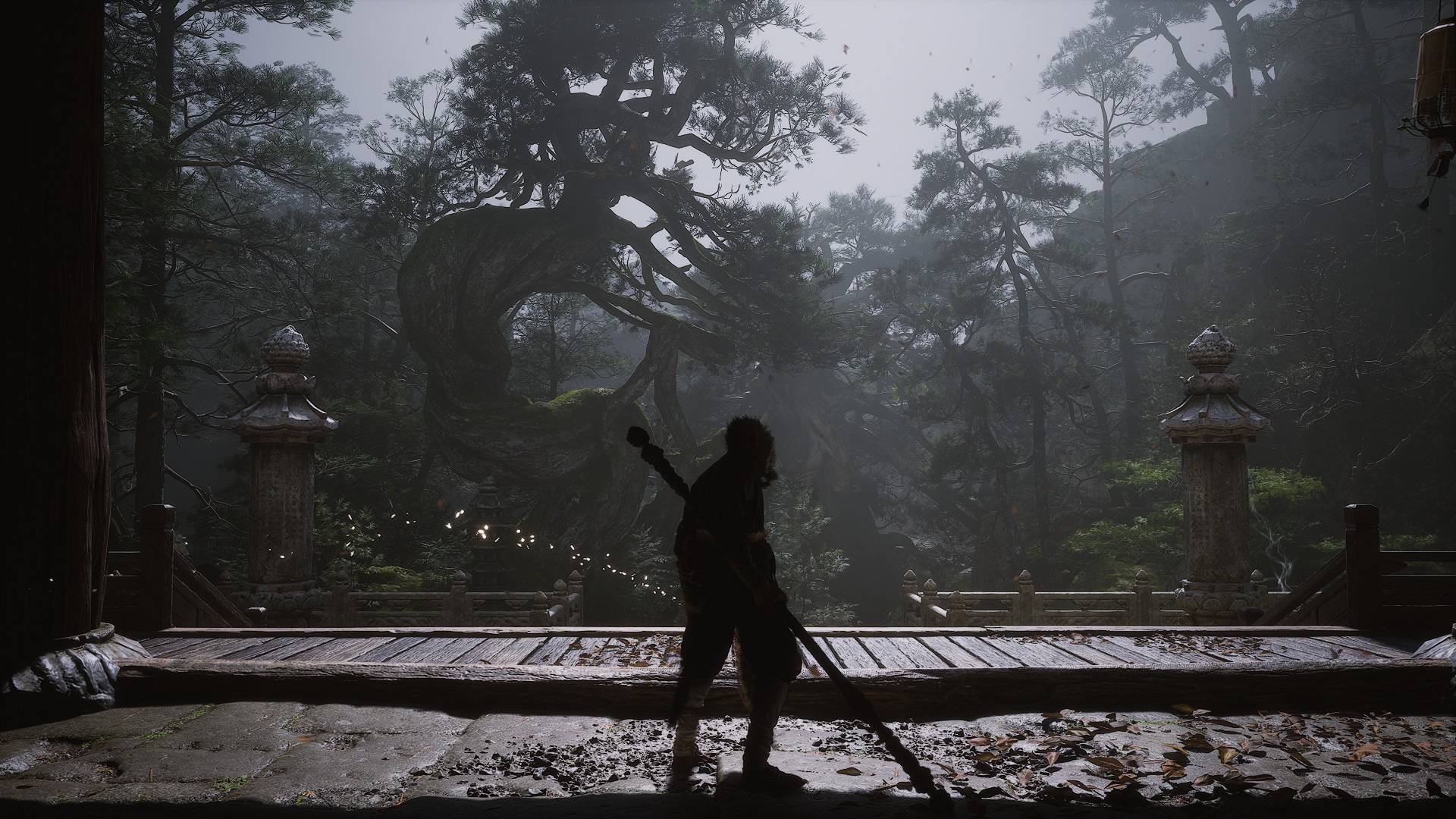 Black Myth: Wukong screenshot: realistic, third-person, no outlines, realistic lighting (environment)