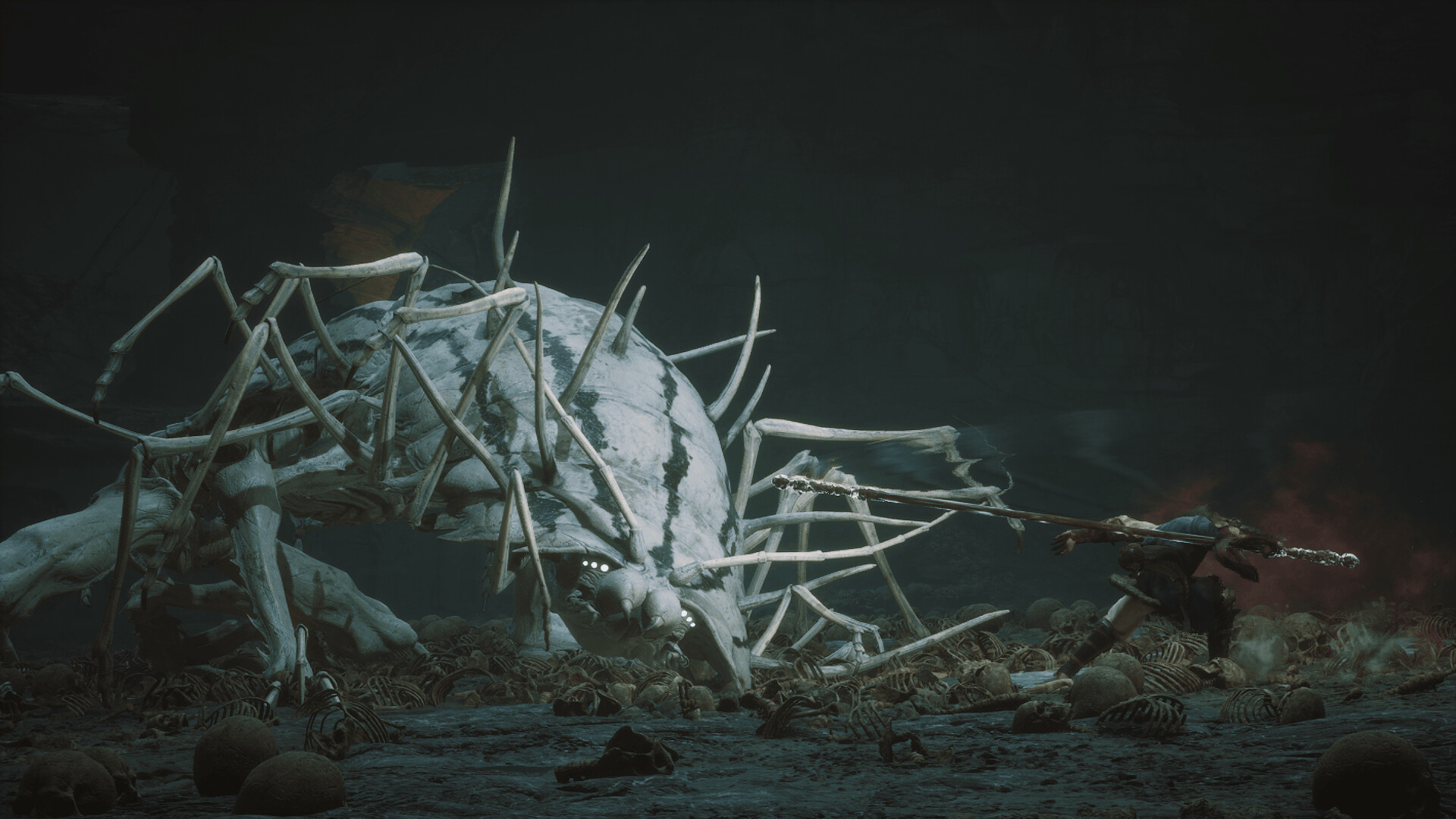 Black Myth: Wukong screenshot: realistic, third-person, no outlines, realistic lighting (environment, combat)