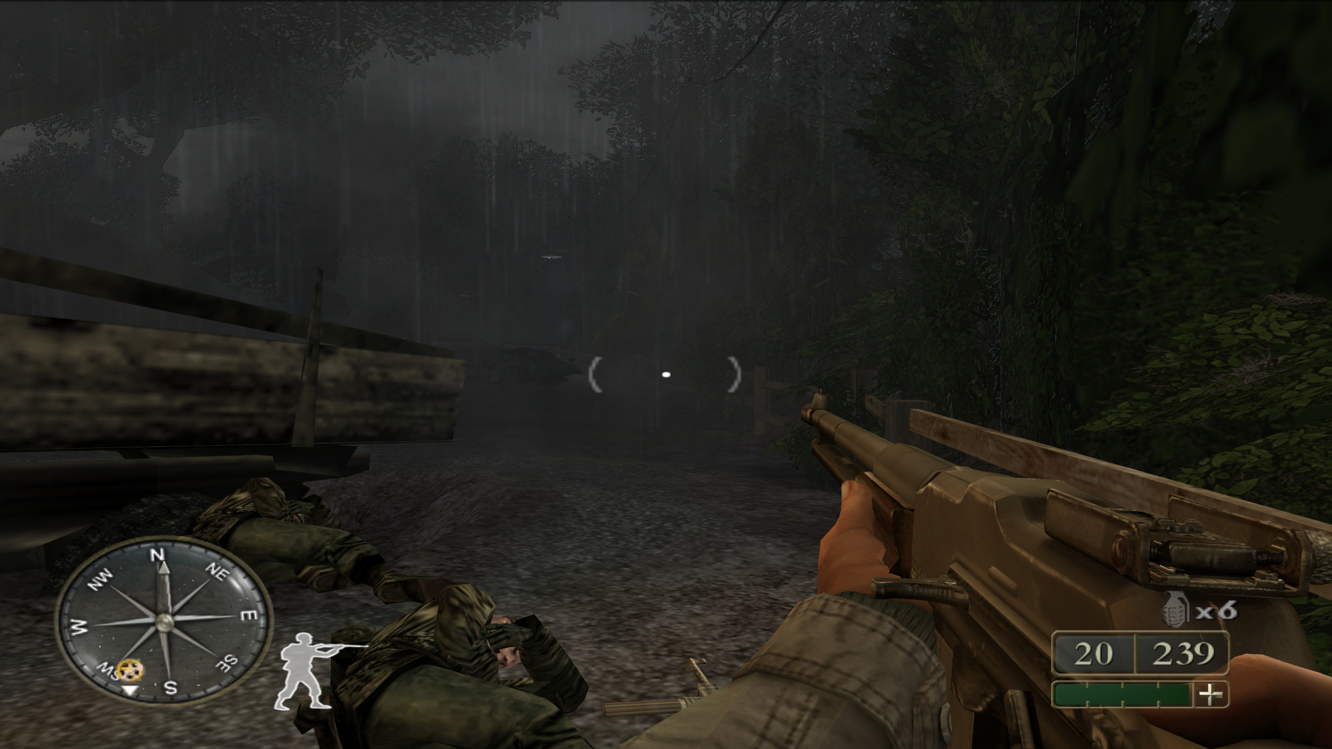 Call of Duty 2: Big Red One screenshot: realistic, first-person, no outlines (environment)