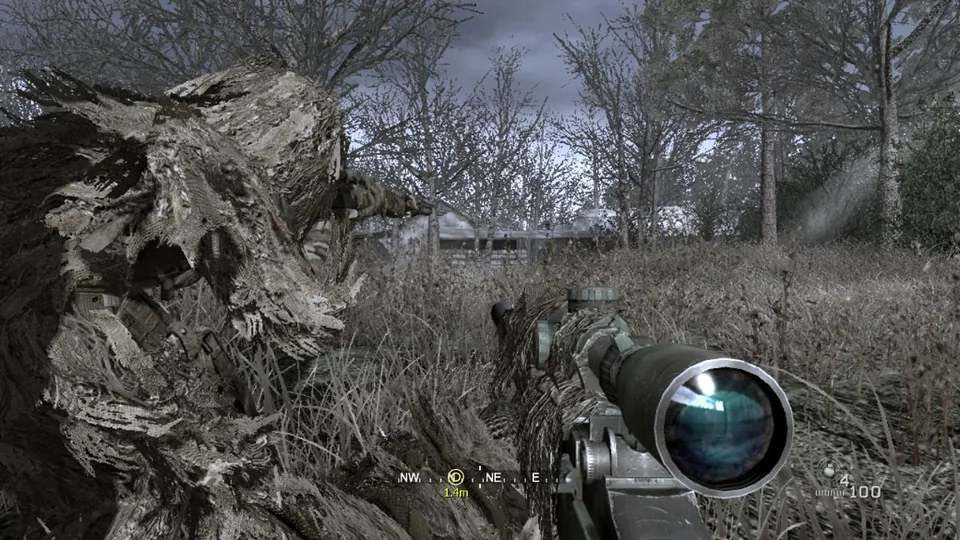 Call of Duty 4: Modern Warfare screenshot: realistic, first-person, no outlines, realistic lighting (environment)