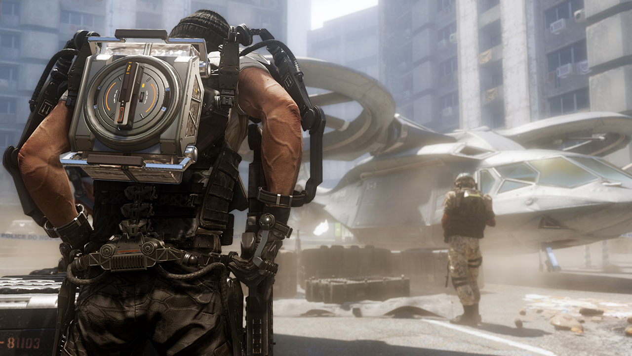 Call of Duty: Advanced Warfare screenshot: realistic, first-person, no outlines, realistic lighting (environment, character)