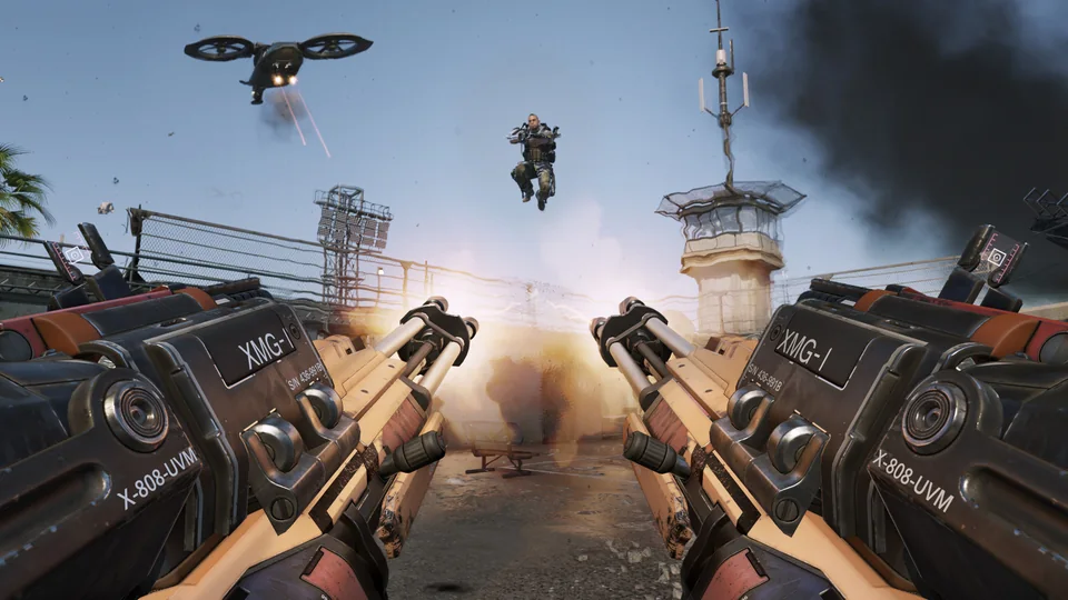 Call of Duty: Advanced Warfare screenshot: realistic, first-person, no outlines, realistic lighting (combat)