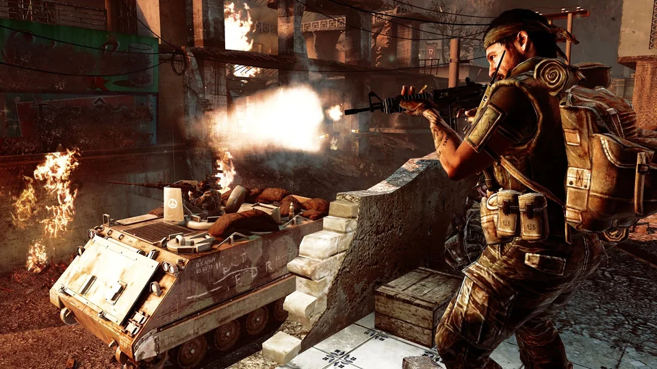 Call of Duty: Black Ops screenshot: realistic, first-person, no outlines, realistic lighting (combat, character, environment)