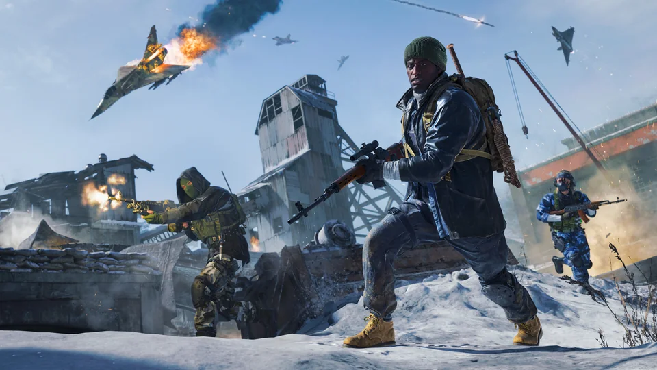 Call of Duty: Black Ops 6 screenshot: realistic, first-person, third-person, no outlines, realistic lighting (character, combat)