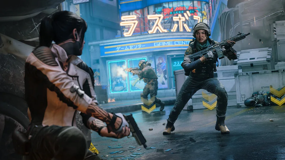 Call of Duty: Black Ops 7 screenshot: realistic, first-person, no outlines, realistic lighting (character, environment, combat)