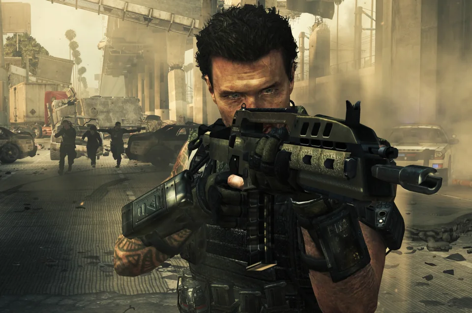 Call of Duty: Black Ops II screenshot: realistic, first-person, no outlines, realistic lighting (character)