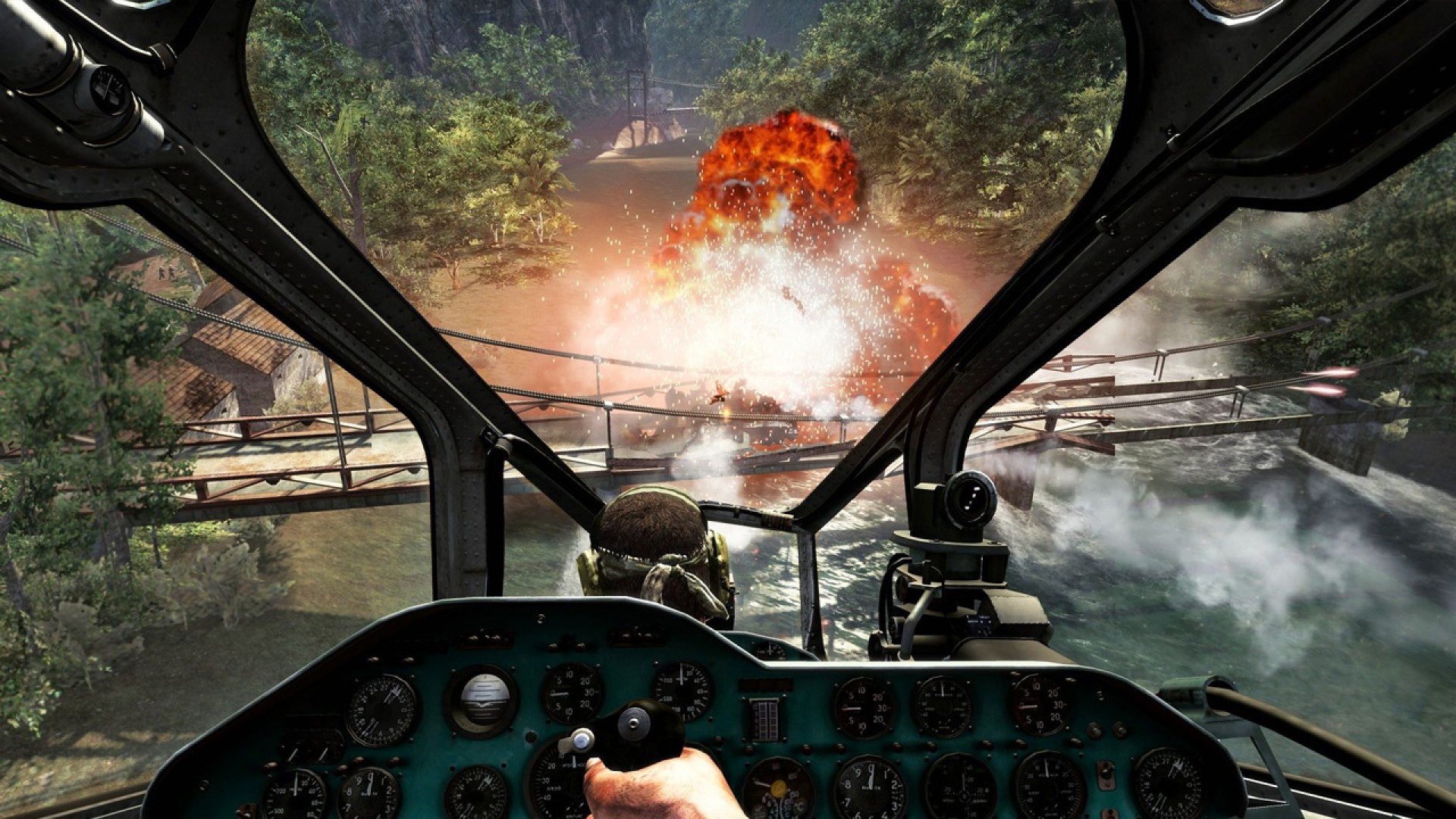 Call of Duty: Black Ops - Mac Edition screenshot: realistic, first-person, no outlines, realistic lighting (environment, combat)