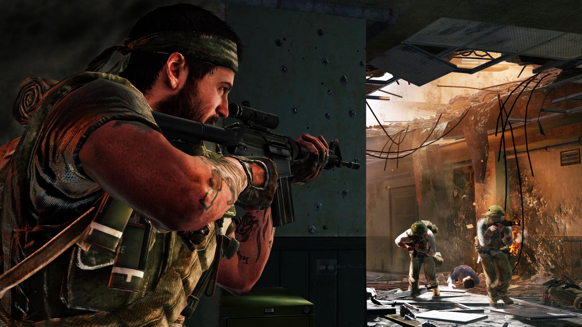 Call of Duty: Black Ops (PlayStation 5) screenshot: realistic, first-person, no outlines, realistic lighting (character, combat)