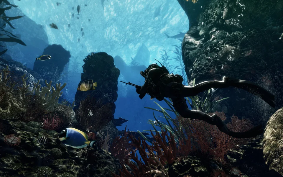 Call of Duty: Ghosts screenshot: realistic, first-person, no outlines, realistic lighting (environment, character)