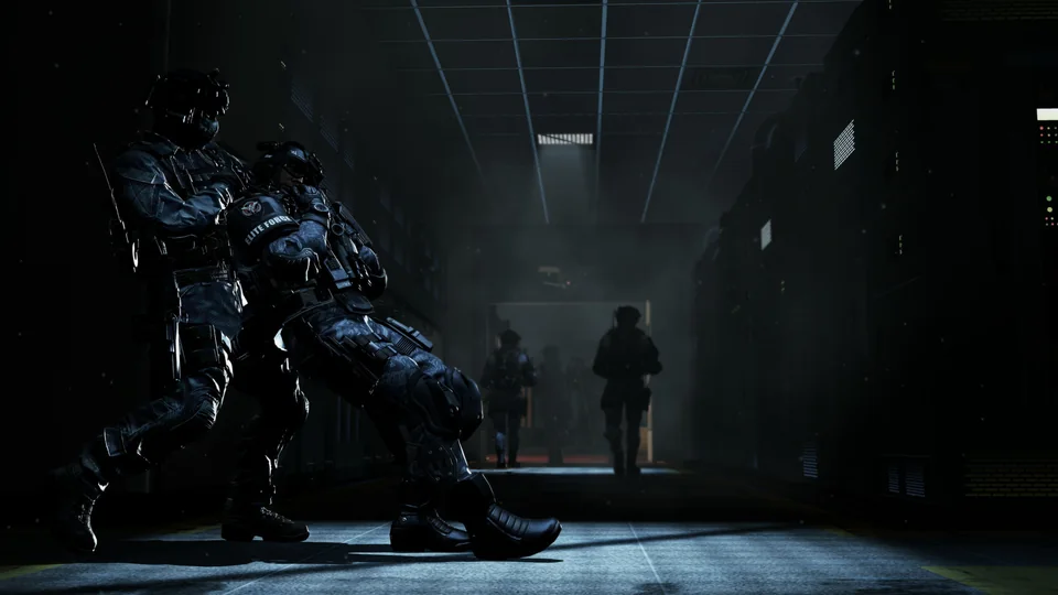 Call of Duty: Ghosts screenshot: realistic, first-person, no outlines, realistic lighting (combat, character)