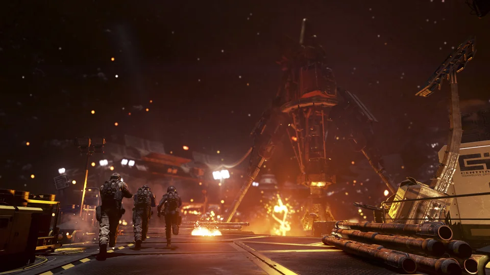 Call of Duty: Infinite Warfare screenshot: realistic, first-person, no outlines, realistic lighting (environment, combat)