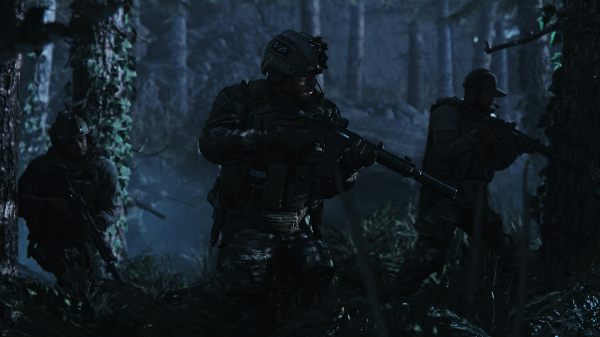 Call of Duty: Modern Warfare screenshot: realistic, first-person, no outlines, realistic lighting (environment, character)