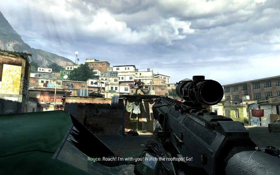 Call of Duty: Modern Warfare 2 screenshot: realistic, first-person, no outlines, realistic lighting (environment)