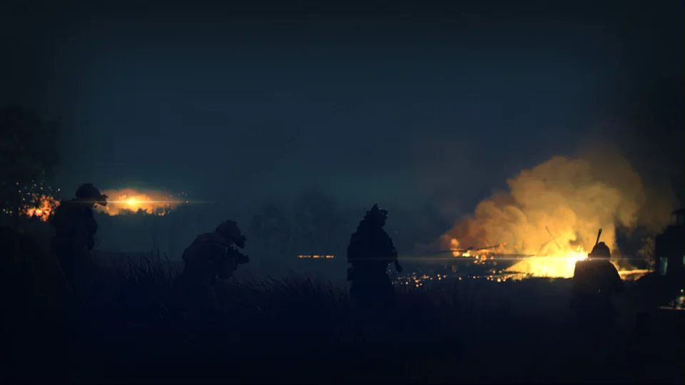 Call of Duty: Modern Warfare II screenshot: realistic, first-person, no outlines, realistic lighting (environment, combat)