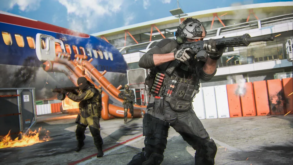 Call of Duty: Modern Warfare III screenshot: realistic, first-person, third-person, no outlines, realistic lighting (combat, character)