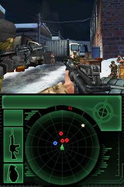 Call of Duty: Modern Warfare: Mobilized screenshot: low-poly, realistic, first-person, no outlines (environment, combat)