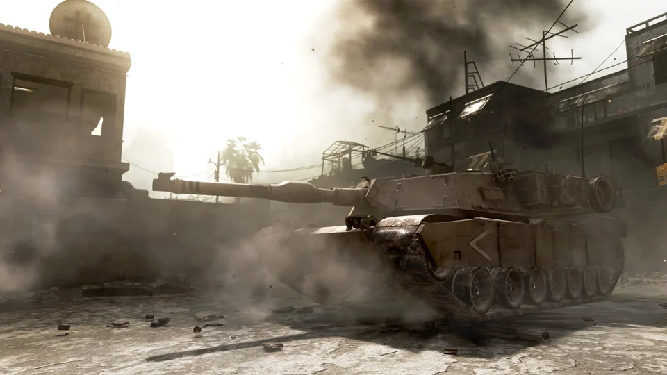Call of Duty: Modern Warfare Remastered screenshot: realistic, first-person, no outlines, realistic lighting (environment, combat)
