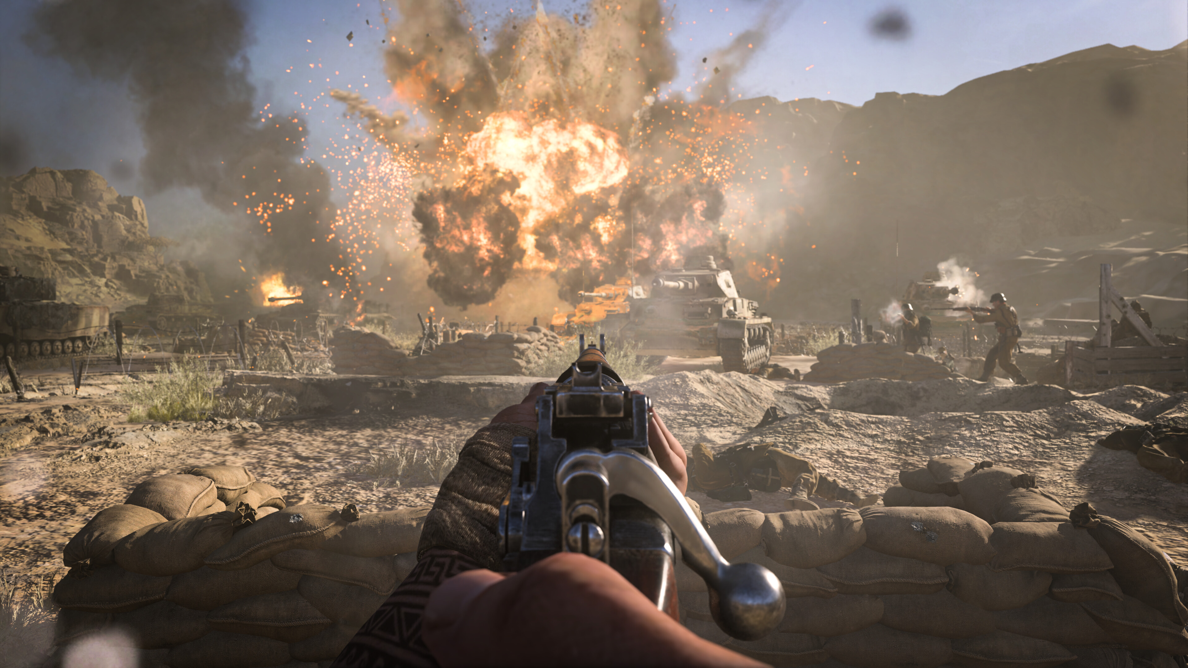 Call of Duty: Vanguard screenshot: realistic, first-person, no outlines, realistic lighting (environment, combat)