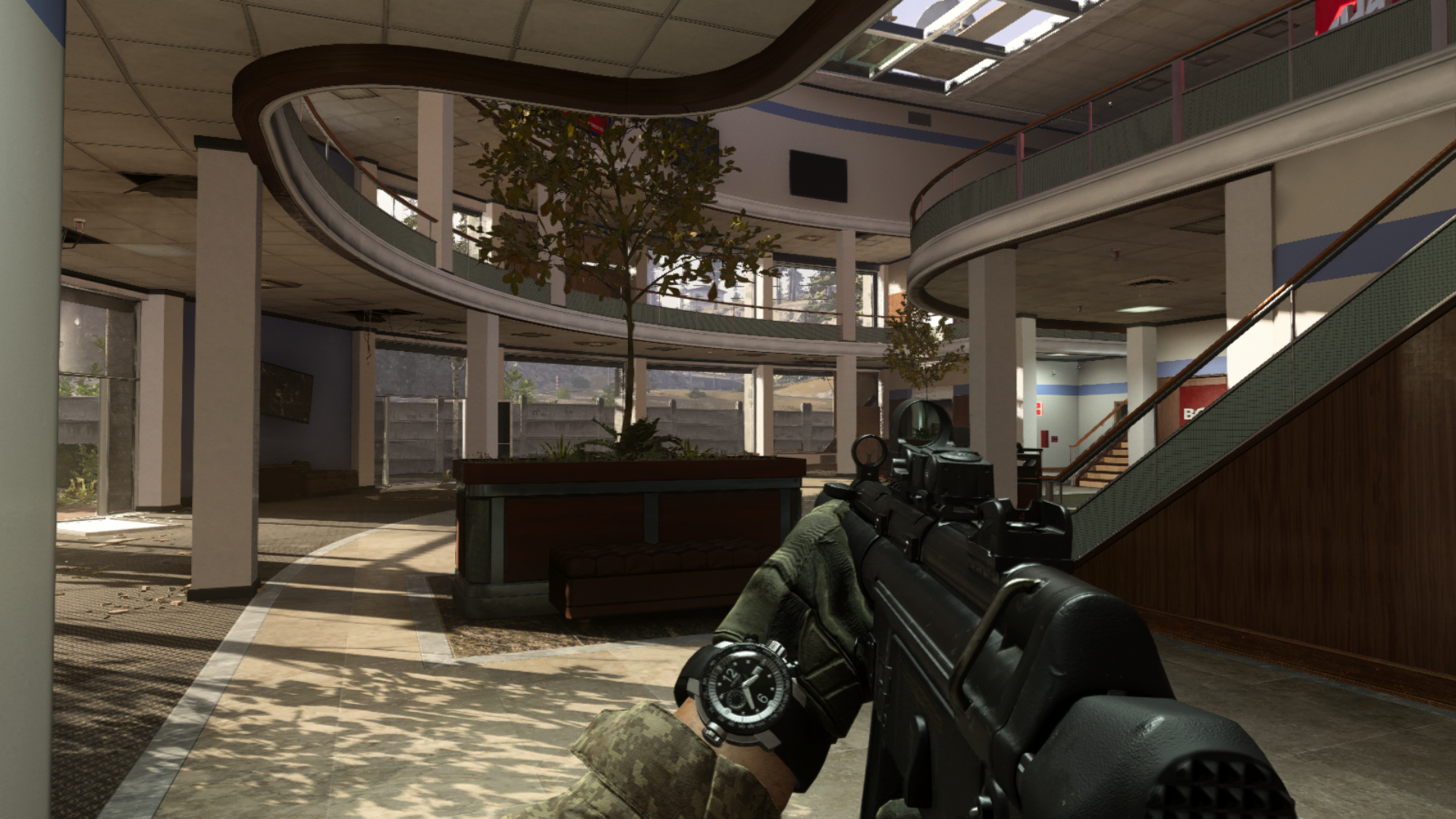 Call of Duty: Warzone screenshot: realistic, first-person, no outlines, realistic lighting (environment)