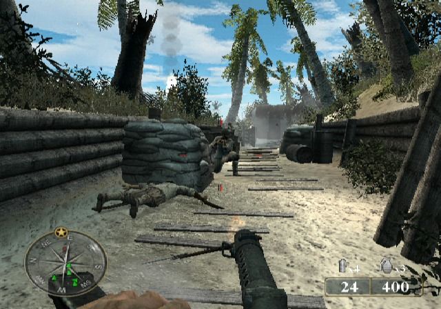 Call of Duty: World at War – Final Fronts screenshot: realistic, first-person, no outlines, soft gradient (environment, combat)