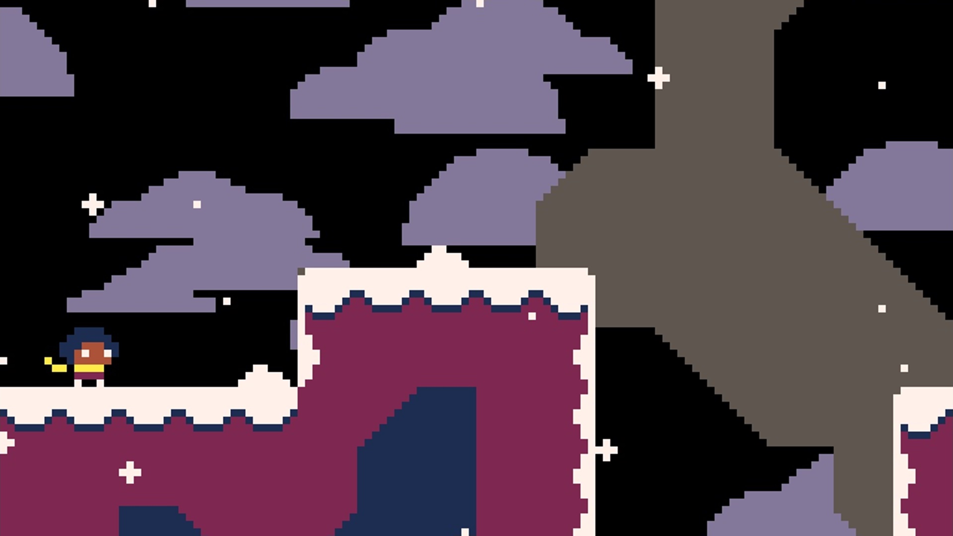 Celeste Classic 2 screenshot: pixel art, side-scrolling, flat / unlit (environment, character)