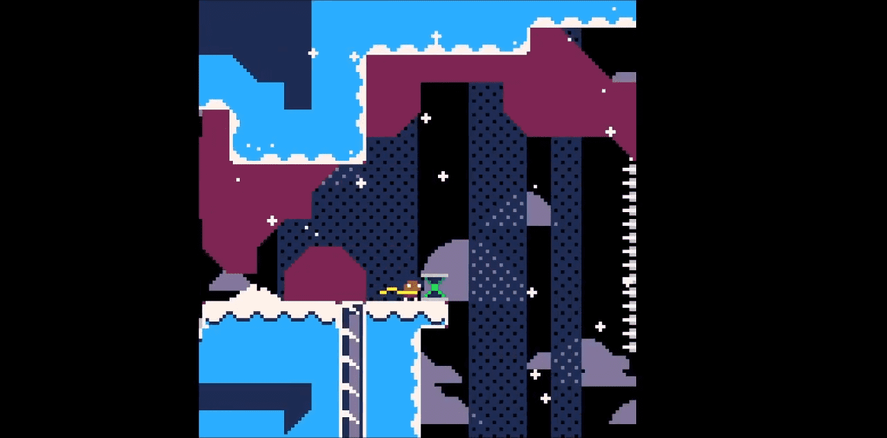 Celeste Classic 2 screenshot: pixel art, side-scrolling, flat / unlit (environment)