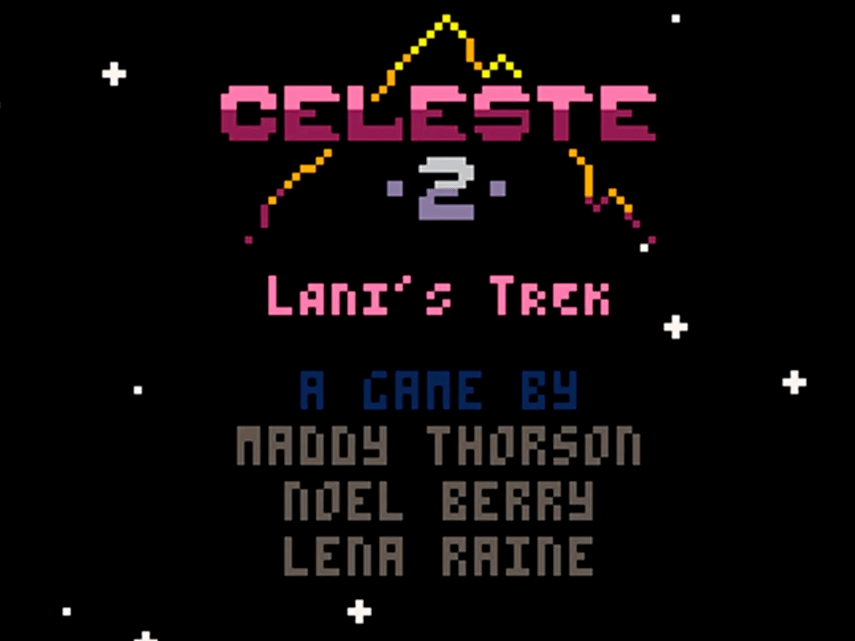 Celeste Classic 2 screenshot: pixel art, side-scrolling, flat / unlit (ui / menu)