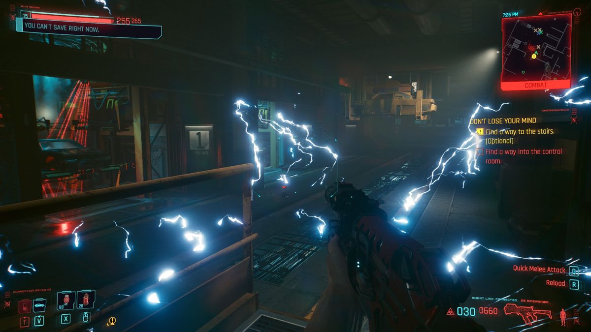 Cyberpunk 2077 screenshot: realistic, first-person, third-person, no outlines, realistic lighting (environment, combat)