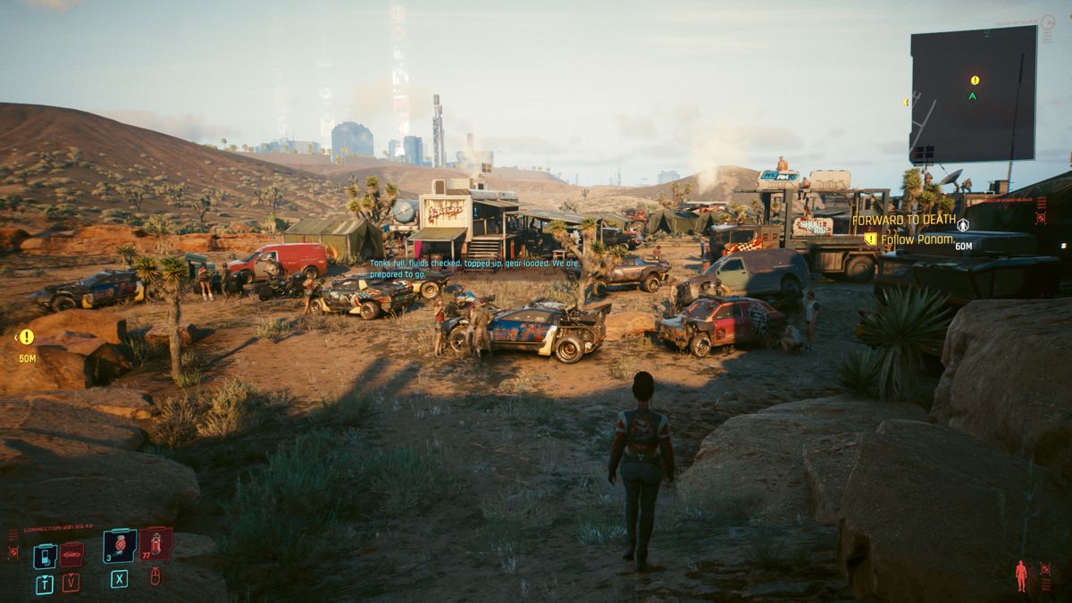 Cyberpunk 2077 screenshot: realistic, first-person, third-person, no outlines, realistic lighting (environment)