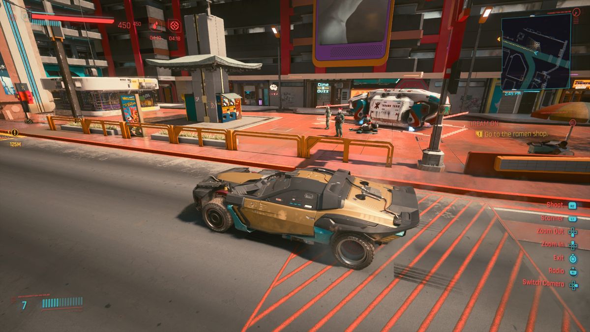 Cyberpunk 2077 screenshot: realistic, first-person, third-person, no outlines, realistic lighting (environment)
