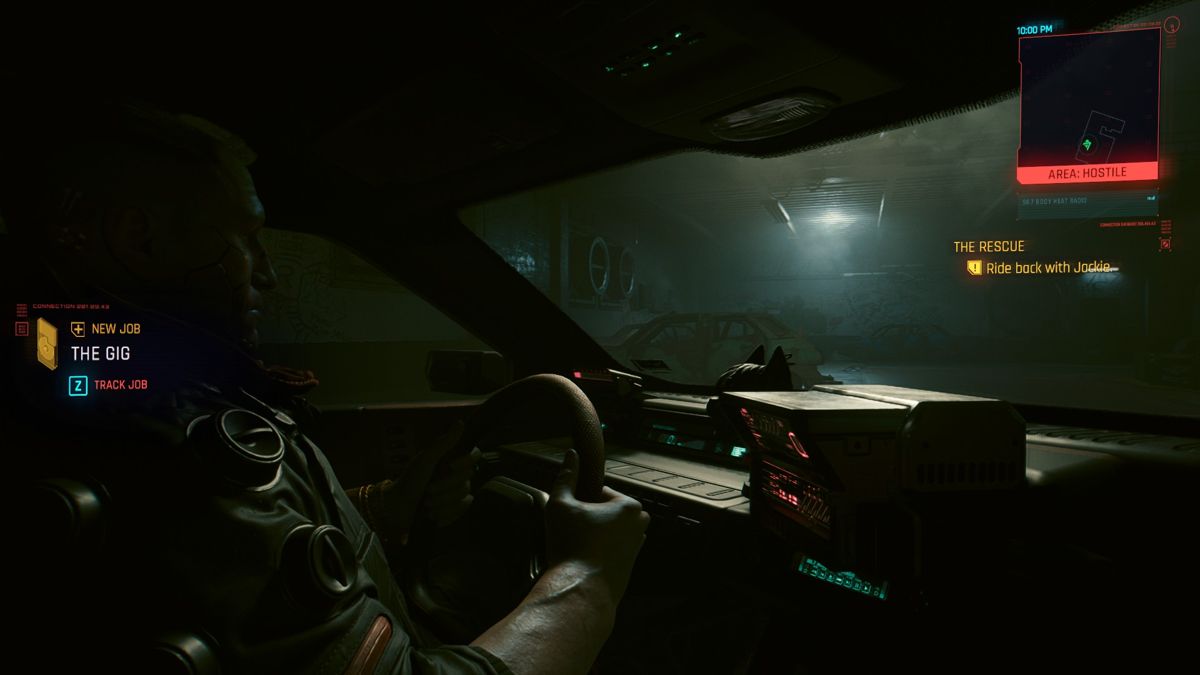 Cyberpunk 2077 screenshot: realistic, first-person, third-person, no outlines, realistic lighting (character, environment, cutscene)