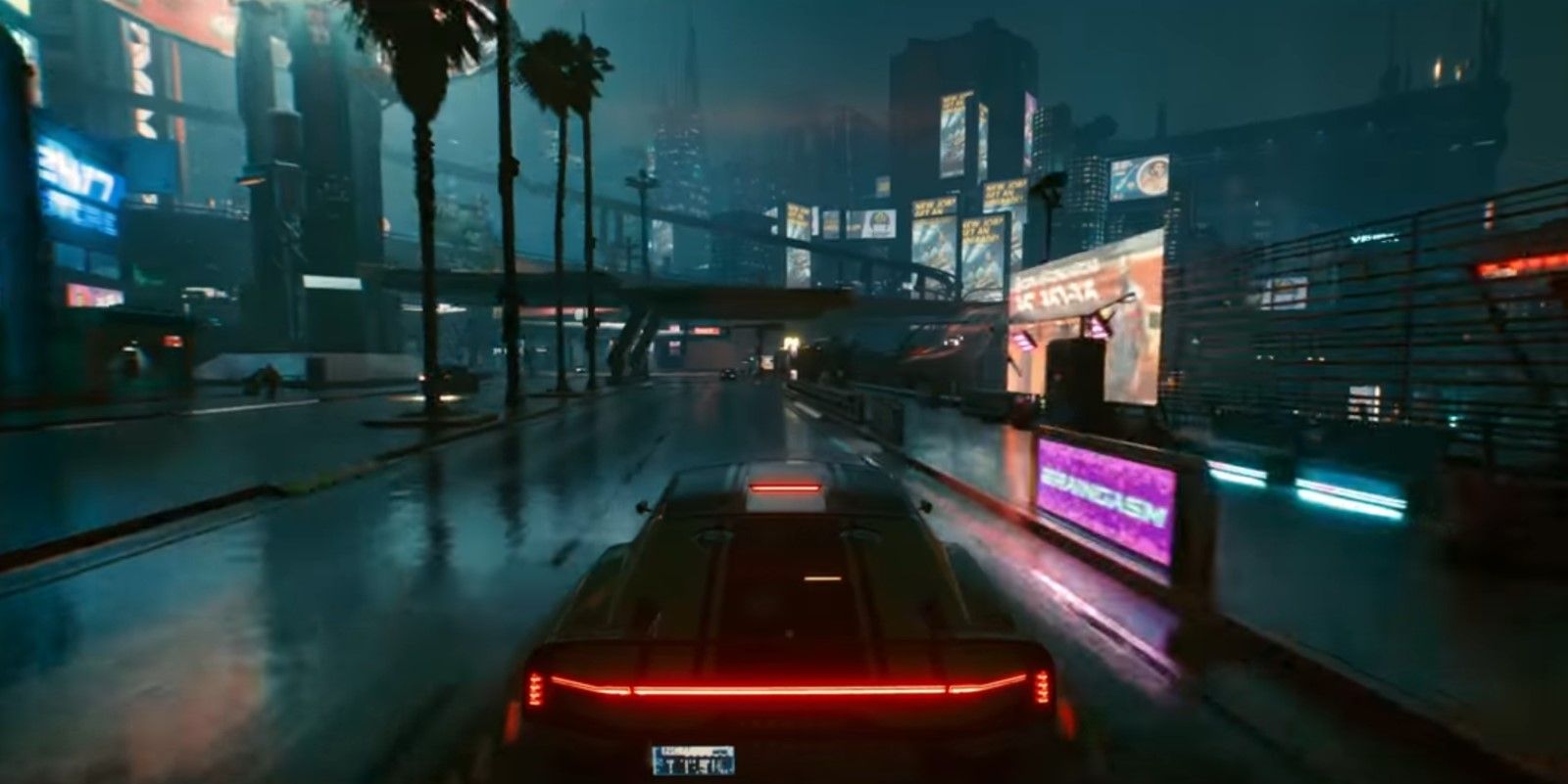 Cyberpunk 2077 screenshot: realistic, first-person, third-person, no outlines, realistic lighting (environment)