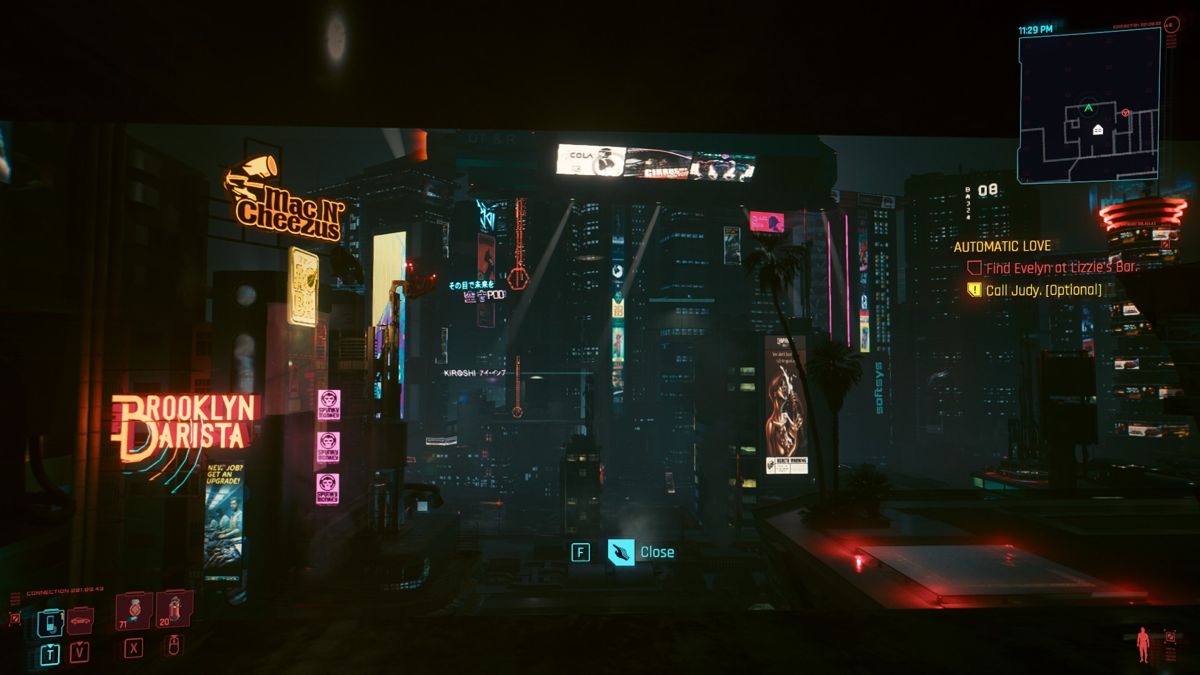Cyberpunk 2077 screenshot: realistic, first-person, third-person, no outlines, realistic lighting (environment)