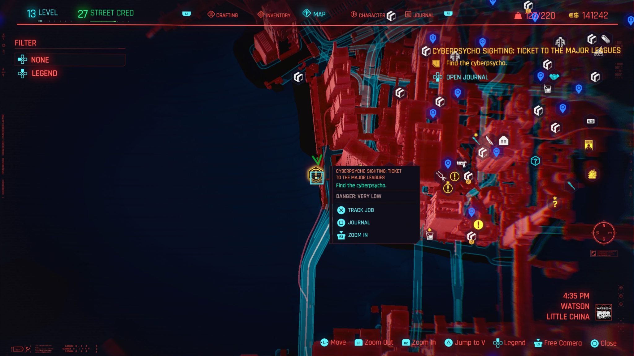 Cyberpunk 2077 screenshot: realistic, first-person, third-person, no outlines, realistic lighting (ui / menu)