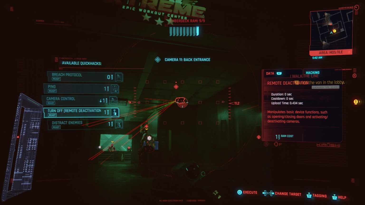 Cyberpunk 2077 screenshot: realistic, first-person, third-person, no outlines, realistic lighting (environment, ui / menu)
